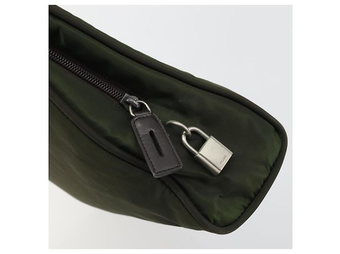 PRADA Tote Bag aus Nylon in Grün Silber authentisch 175696 - Ansicht 19