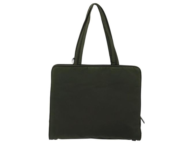 PRADA Tote Bag aus Nylon in Grün Silber authentisch 175696 - Ansicht 2