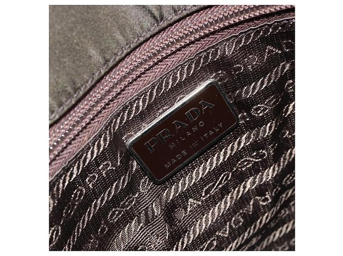 PRADA Tote Bag aus Nylon in Grün Silber authentisch 175696 - Ansicht 20