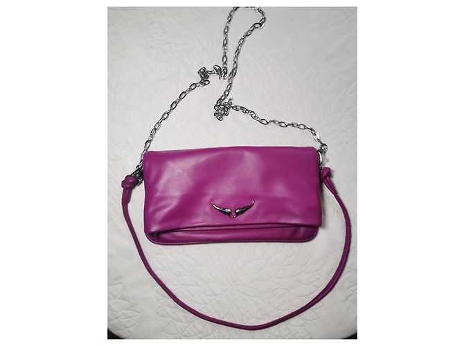 Clutch Rock Eternal Zadig & Voltaire pelle fucsia Fuschia - vista 11