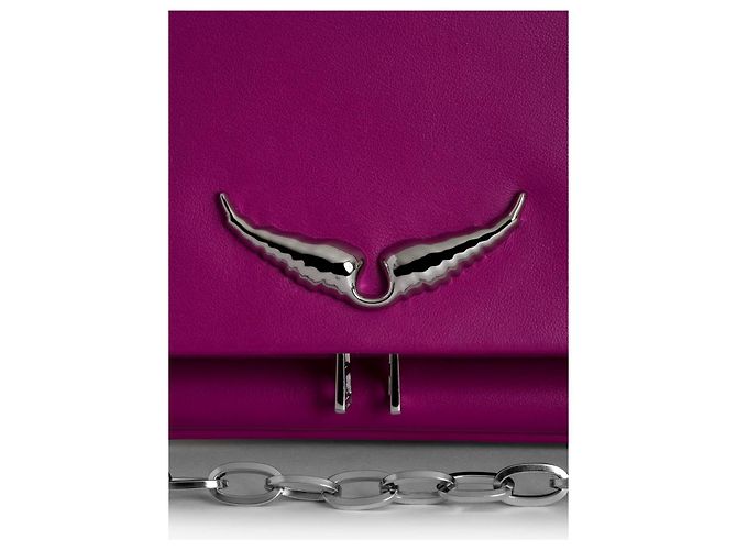 Clutch Rock Eternal Zadig & Voltaire pelle fucsia Fuschia - vista 12