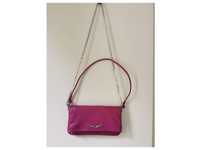 Clutch Rock Eternal Zadig & Voltaire pelle fucsia Fuschia - vista 5