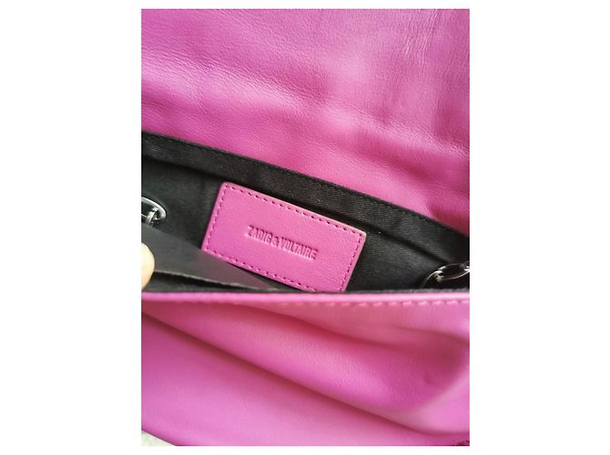 Clutch Rock Eternal Zadig & Voltaire pelle fucsia Fuschia - vista 7