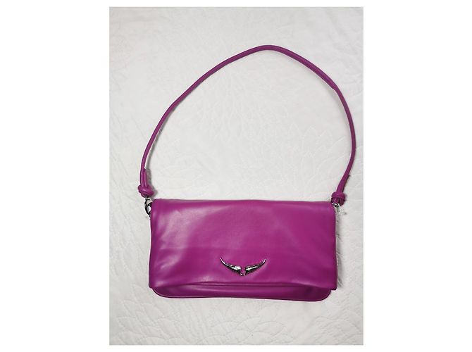 Clutch Rock Eternal Zadig & Voltaire pelle fucsia Fuschia - vista 8