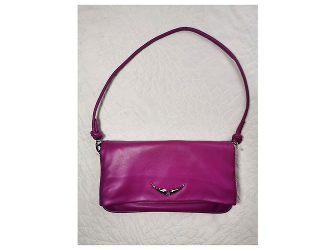 Clutch Rock Eternal Zadig & Voltaire pelle fucsia Fuschia - vista 9