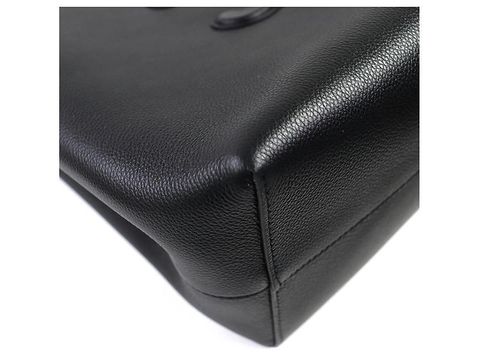 Céline Celine Anais Triomphe Mittelgroße Leder-Tote Schwarz - view 6
