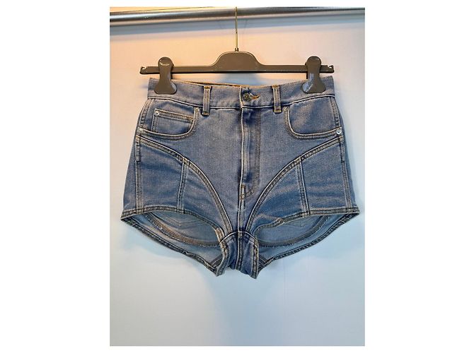 Shorts in denim blu Thierry Mugler - vista 2