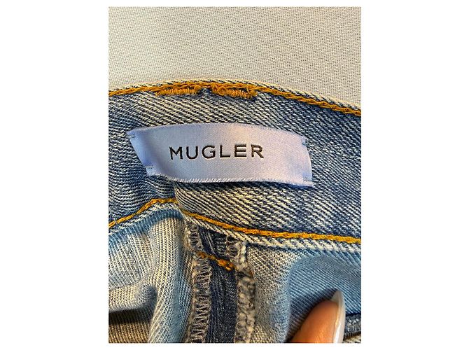 Shorts in denim blu Thierry Mugler - vista 4