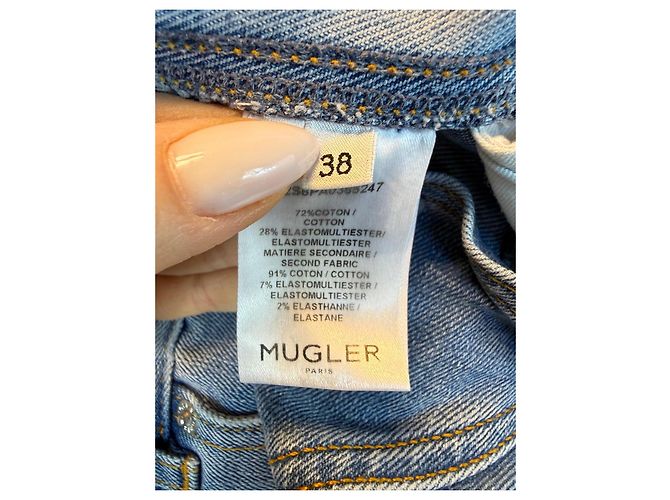Shorts in denim blu Thierry Mugler - vista 5