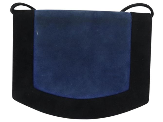 Borsa a Spalla SAINT LAURENT Camoscio Nero Oro Argento Auth 176065A D'oro - vista 2