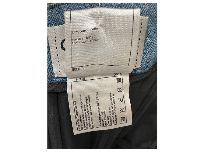 Chanel 2013 trägerloses Denim-Perlen-Gürtelkleid in Größe 38, gebraucht - Ansicht 9