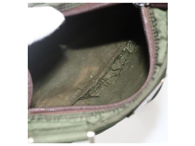 PRADA Schultertasche Nylon Grün Silber Authentisch 175643 - Ansicht 11