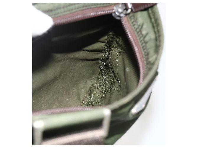 PRADA Schultertasche Nylon Grün Silber Authentisch 175643 - Ansicht 20