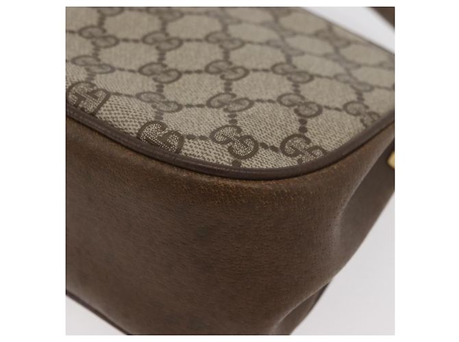 Gucci Borsa GG Supreme Web Sherry Line PVC Beige Oro 10 02 024 Auth 176473 D'oro - vista 16