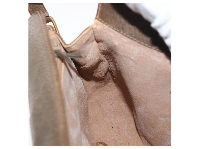 Gucci Borsa GG Supreme Web Sherry Line PVC Beige Oro 10 02 024 Auth 176473 D'oro - vista 20