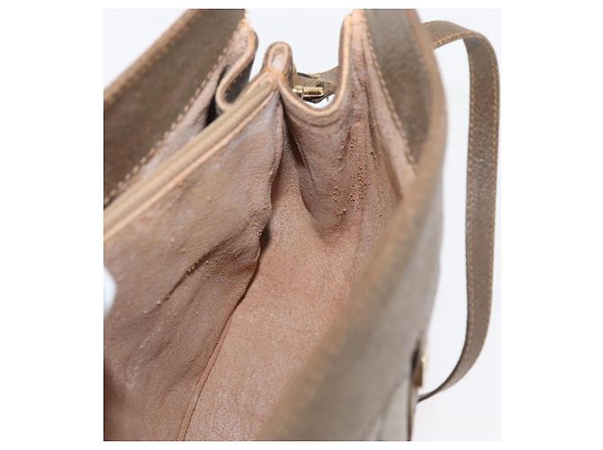 Gucci Borsa GG Supreme Web Sherry Line PVC Beige Oro 10 02 024 Auth 176473 D'oro - vista 22