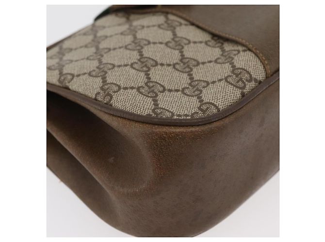 Gucci Borsa GG Supreme Web Sherry Line PVC Beige Oro 10 02 024 Auth 176473 D'oro - vista 9