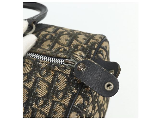 Borsa Boston in tela Trotter Christian Dior Navy Argento Auth 175552 Blu navy - vista 10