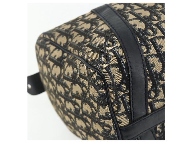 Borsa Boston in tela Trotter Christian Dior Navy Argento Auth 175552 Blu navy - vista 14