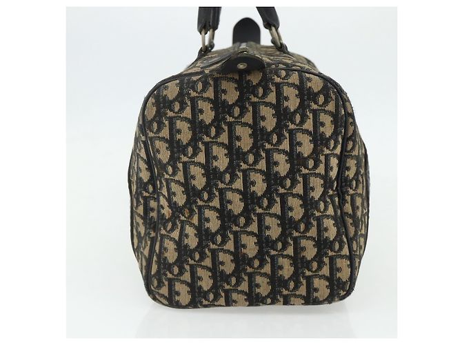 Borsa Boston in tela Trotter Christian Dior Navy Argento Auth 175552 Blu navy - vista 3