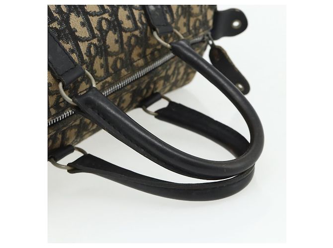 Borsa Boston in tela Trotter Christian Dior Navy Argento Auth 175552 Blu navy - vista 7