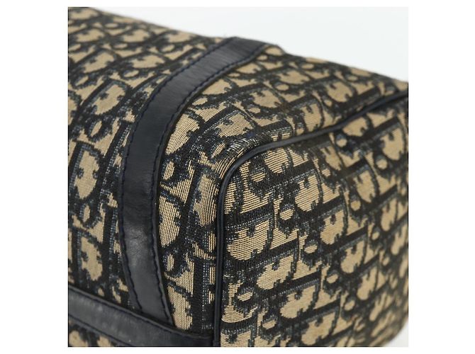 Borsa Boston in tela Trotter Christian Dior Navy Argento Auth 175552 Blu navy - vista 9