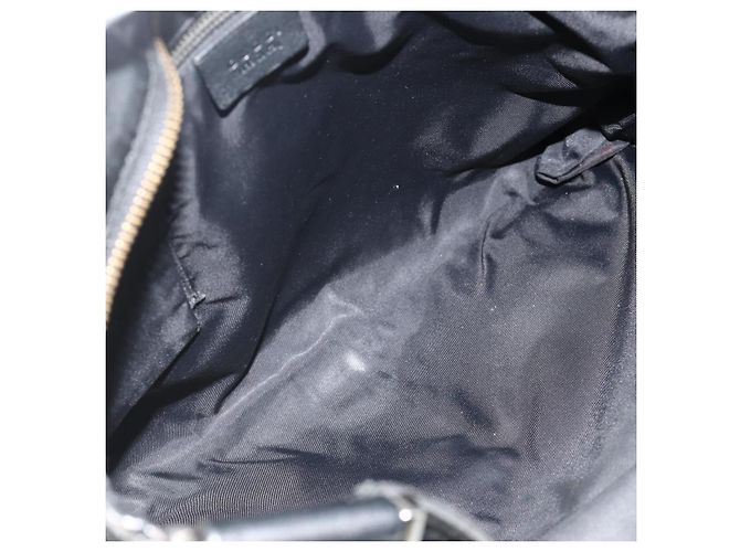 Borsa a Spalla GUCCI in Tela Nera Argento 169937 Auth kk663 Nero - vista 11