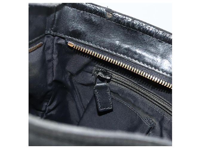 Borsa a Spalla GUCCI in Tela Nera Argento 169937 Auth kk663 Nero - vista 21