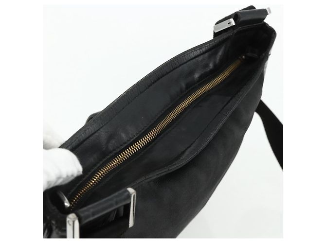 Borsa a Spalla GUCCI in Tela Nera Argento 169937 Auth kk663 Nero - vista 6
