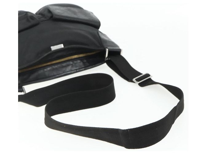 Borsa a Spalla GUCCI in Tela Nera Argento 169937 Auth kk663 Nero - vista 7