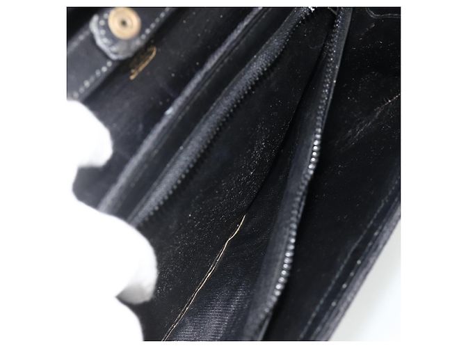 Borsa a Spalla GG Canvas Gucci Nera Oro Auth YKZ1114 Nero D'oro - vista 12