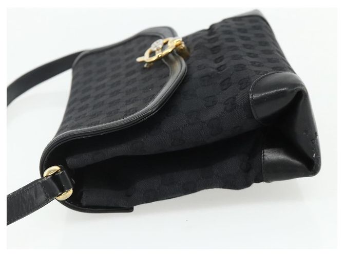 Borsa a Spalla GG Canvas Gucci Nera Oro Auth YKZ1114 Nero D'oro - vista 3