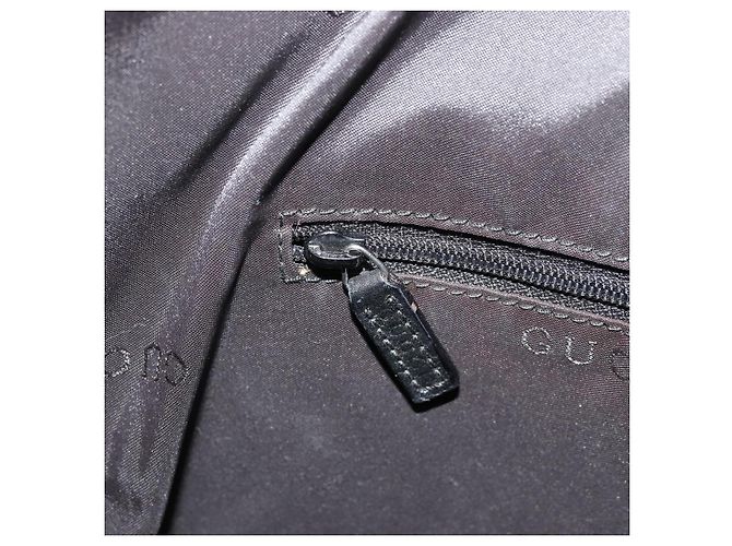 Borsa a Spalla in Pelle Gucci Bamboo Nera Argento Auth 175312 Nero - vista 22