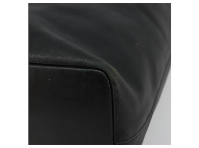 Borsa a Spalla in Pelle Gucci Bamboo Nera Argento Auth 175312 Nero - vista 8
