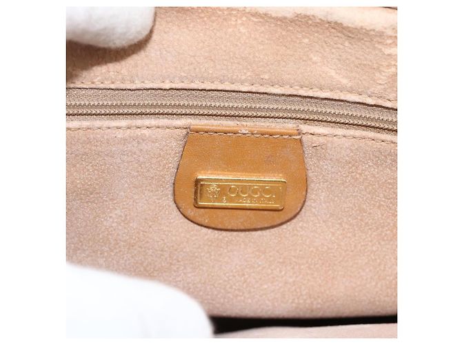 Gucci Borsa a spalla Micro GG Supreme PVC Beige Oro Auth 175292 D'oro - vista 17
