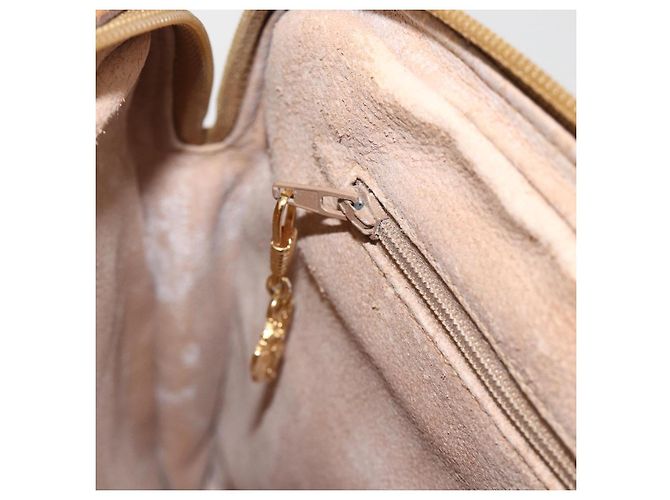 Gucci Borsa a spalla Micro GG Supreme PVC Beige Oro Auth 175292 D'oro - vista 20