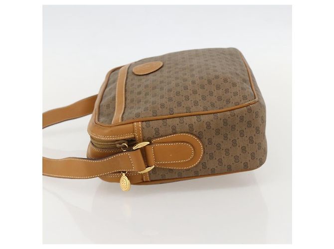 Gucci Borsa a spalla Micro GG Supreme PVC Beige Oro Auth 175292 D'oro - vista 3