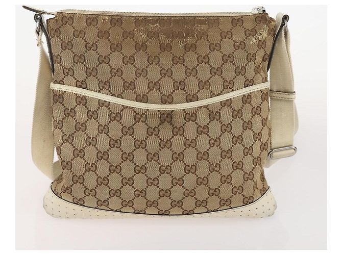 Set di 3 borse Gucci GG Canvas Web Sherry Line Beige Nero Auth BA12030 - vista 10