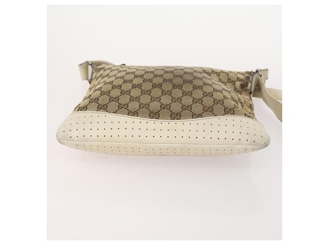 Set di 3 borse Gucci GG Canvas Web Sherry Line Beige Nero Auth BA12030 - vista 14