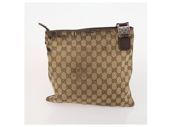 Set di 3 borse Gucci GG Canvas Web Sherry Line Beige Nero Auth BA12030 - vista 17