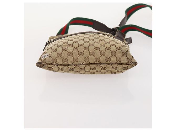 Set di 3 borse Gucci GG Canvas Web Sherry Line Beige Nero Auth BA12030 - vista 21