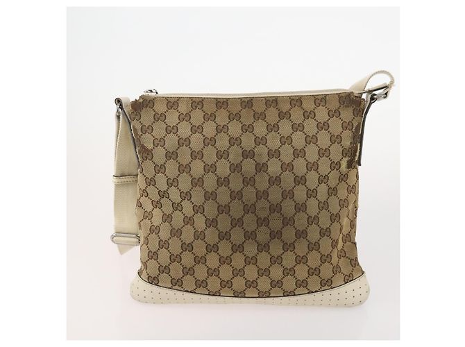 Set di 3 borse Gucci GG Canvas Web Sherry Line Beige Nero Auth BA12030 - vista 9