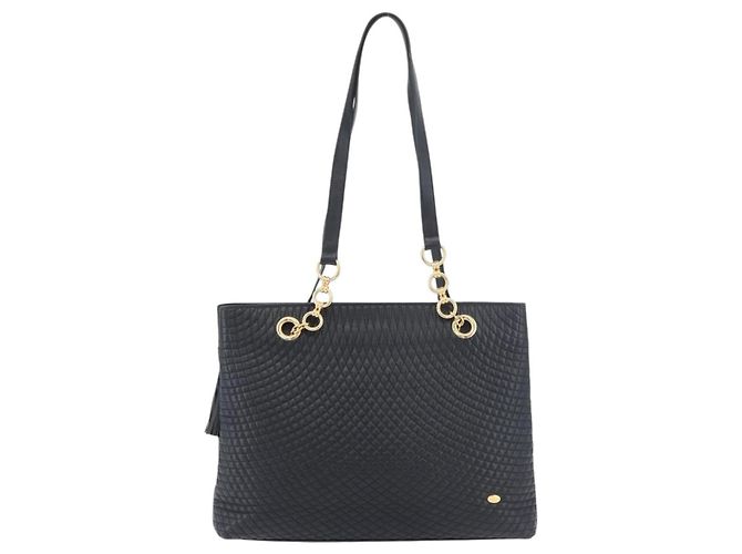 BALLY Borsa a Spalla Trapuntata in Pelle Blu Navy e Oro Auth SW2333A D'oro - vista 13