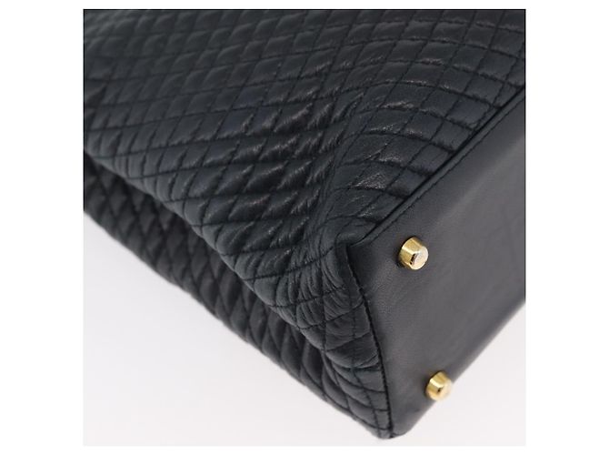 BALLY Borsa a Spalla Trapuntata in Pelle Blu Navy e Oro Auth SW2333A D'oro - vista 15