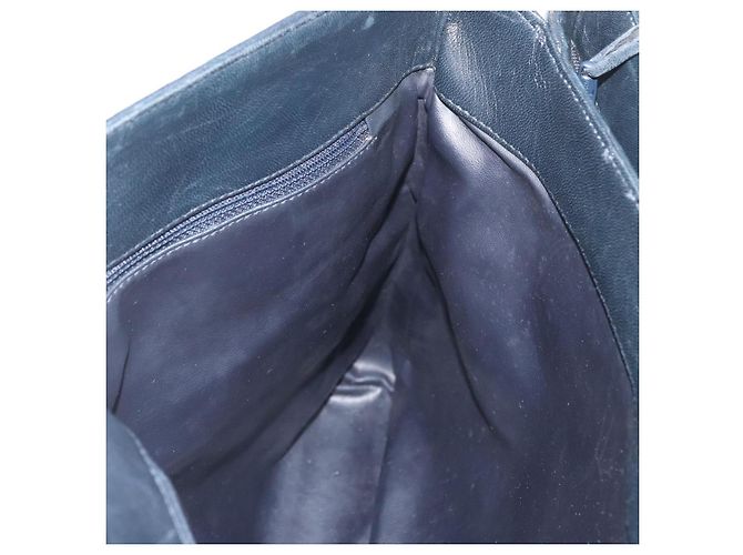 BALLY Borsa a Spalla Trapuntata in Pelle Blu Navy e Oro Auth SW2333A D'oro - vista 17