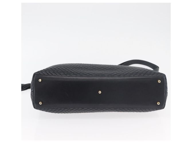 BALLY Borsa a Spalla Trapuntata in Pelle Blu Navy e Oro Auth SW2333A D'oro - vista 5