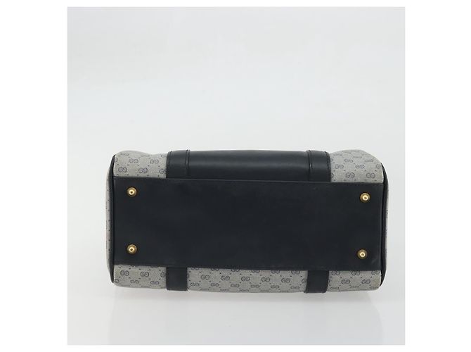 Gucci Borsa Boston Micro GG Supreme in PVC Navy Gold Auth BA12131 D'oro Blu navy - vista 5