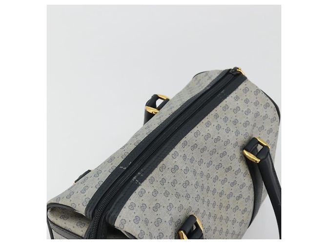 Gucci Borsa Boston Micro GG Supreme in PVC Navy Gold Auth BA12131 D'oro Blu navy - vista 6