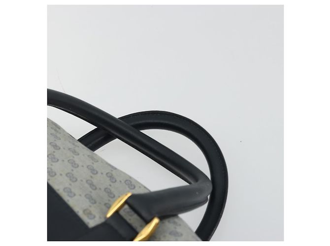Gucci Borsa Boston Micro GG Supreme in PVC Navy Gold Auth BA12131 D'oro Blu navy - vista 8
