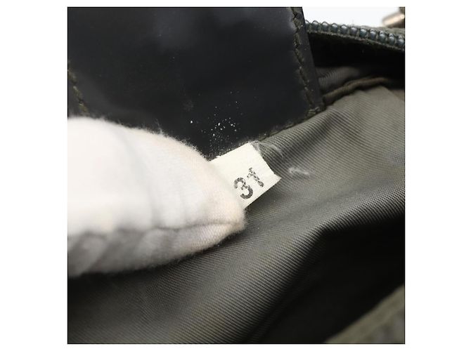 PRADA Schultertasche Nylon Grau Silber Authentisch 175304 Braun - Ansicht 12